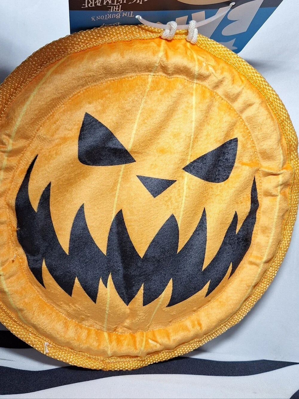 NWT Bark Nightmare Before Christmas The Pumpkin Fling Dog Toy All Dog Sizes